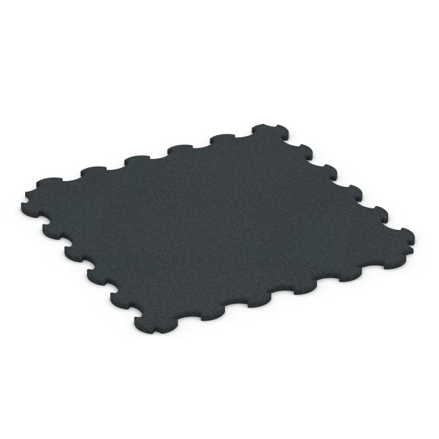Fitness Skyddsmatta von WARCO im Farbdesign Antracit mit den Abmessungen 102,5 x 102,5 x 2 cm | 1,05 m². Produktfoto von Artikel 6377 in der Aufsicht von schräg vorne.