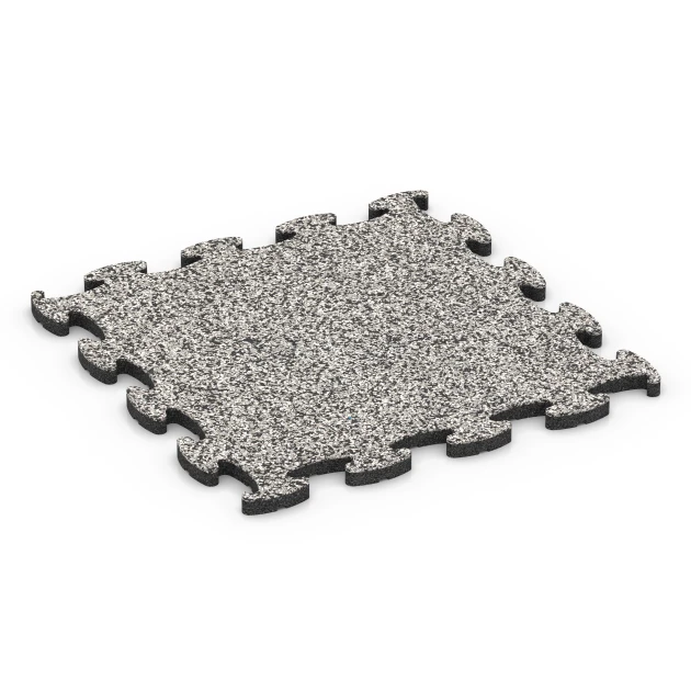 Fitness Active gymgolv von WARCO im Farbdesign Grå granit mit den Abmessungen 46 x 46 x 1,8 cm. Produktfoto von Artikel 6824 in der Aufsicht von schräg vorne.