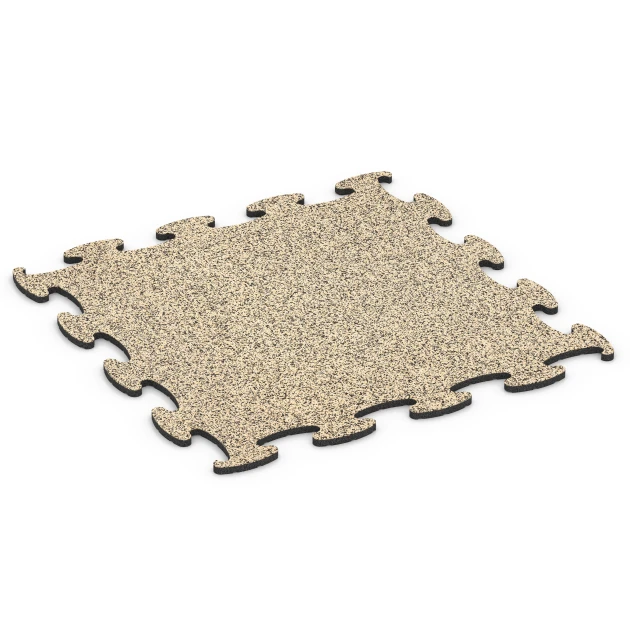 Mässgolv klickplatta von WARCO im Farbdesign Travertin mit den Abmessungen 98 x 98 × 1,8 cm. Produktfoto von Artikel 6928 in der Aufsicht von schräg vorne.