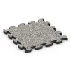 Terrassplatta gummi von WARCO im Farbdesign Grå granit mit den Abmessungen 46 x 46 × 2,8 cm. Produktfoto von Artikel 6941 in der Aufsicht von schräg vorne.