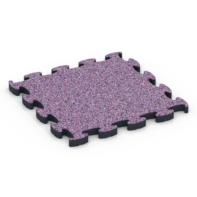 Fitness Max gymgolv von WARCO im Farbdesign Lavendel mit den Abmessungen 44,6 x 44,6 × 2,8 cm. Produktfoto von Artikel 6882 in der Aufsicht von schräg vorne.
