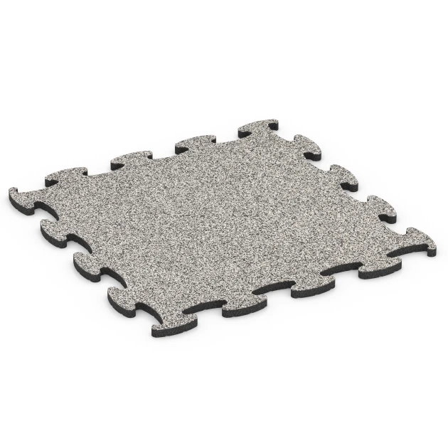 Fitness Active gymgolv von WARCO im Farbdesign Grå granit mit den Abmessungen 98 x 98 x 2,8 cm. Produktfoto von Artikel 6851 in der Aufsicht von schräg vorne.