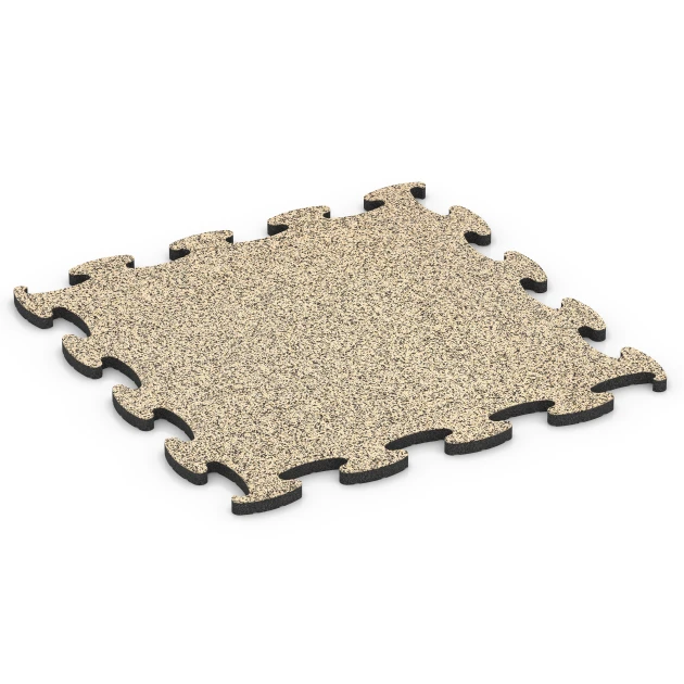 Fitness Max gymgolv von WARCO im Farbdesign Travertin mit den Abmessungen 98 x 98 x 2,8 cm. Produktfoto von Artikel 6892 in der Aufsicht von schräg vorne.