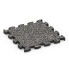 Balkongplatta gummi von WARCO im Farbdesign Mörkgrå granit mit den Abmessungen 28,9 x 28,9 x 1,8 cm. Produktfoto von Artikel 6814 in der Aufsicht von schräg vorne.