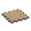 Balkongplatta gummi von WARCO im Farbdesign Rattan mit den Abmessungen 30 x 30 x 1,8 cm. Produktfoto von Artikel 6822 in der Aufsicht von schräg vorne.