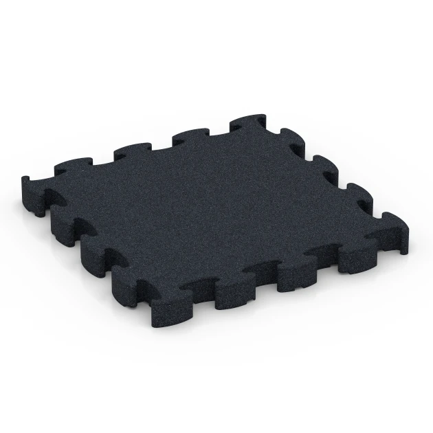 Fitness Premium studiogolv von WARCO im Farbdesign Antracit mit den Abmessungen 28,9 x 28,9 x 2,8 cm. Produktfoto von Artikel 6965 in der Aufsicht von schräg vorne.