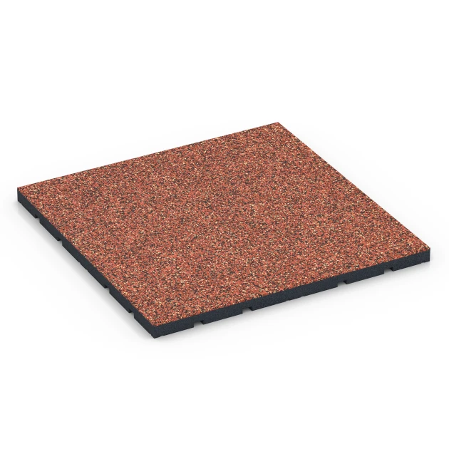 Gymgolv för utomhusbruk von WARCO im Farbdesign Etna mit den Abmessungen 60 x 60 x 3 cm | 0,36 m². Produktfoto von Artikel 7136 in der Aufsicht von schräg vorne.