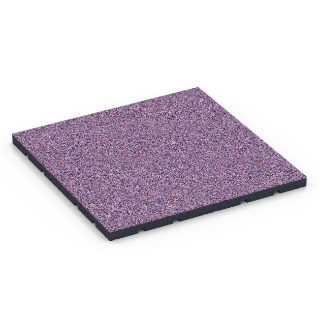Gymgolv för utomhusbruk von WARCO im Farbdesign Lavendel mit den Abmessungen 60 x 60 x 3 cm | 0,36 m². Produktfoto von Artikel 7137 in der Aufsicht von schräg vorne.