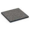 Gymgolv för utomhusbruk von WARCO im Farbdesign Mörkgrå granit mit den Abmessungen 60 x 60 x 4 cm | 0,36 m². Produktfoto von Artikel 7141 in der Aufsicht von schräg vorne.