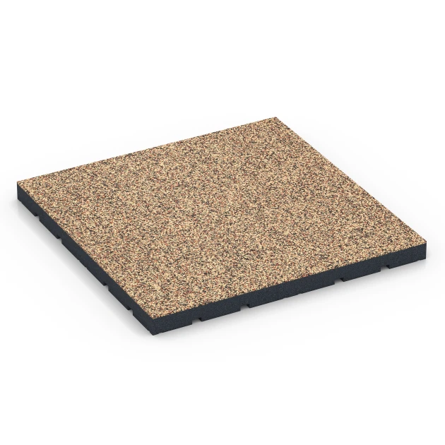 Gymgolv för utomhusbruk von WARCO im Farbdesign Terrakotta mit den Abmessungen 60 x 60 x 4 cm | 0,36 m². Produktfoto von Artikel 7144 in der Aufsicht von schräg vorne.