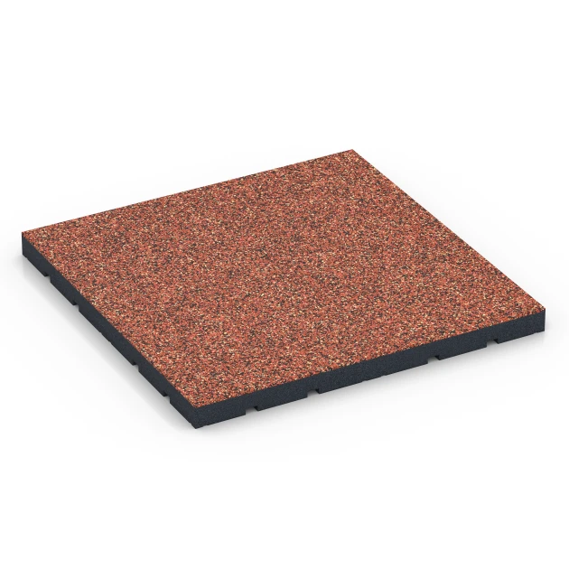 Gymgolv för utomhusbruk von WARCO im Farbdesign Etna mit den Abmessungen 60 x 60 x 4 cm | 0,36 m². Produktfoto von Artikel 7145 in der Aufsicht von schräg vorne.