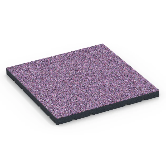 Gymgolv för utomhusbruk von WARCO im Farbdesign Lavendel mit den Abmessungen 60 x 60 x 4 cm | 0,36 m². Produktfoto von Artikel 7146 in der Aufsicht von schräg vorne.