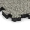 Detailaufnahme der Randausprägung von WARCO-Produkt 3408, Fitness Skyddsmatta HD, Format 1000 x 1000 x 40 mm, Farbe Ljus Granit.