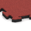 Detailaufnahme der Randausprägung von WARCO-Produkt 6025, Trappflisa, Format 1000 x 1000 x 30 mm, Farbe Rose.