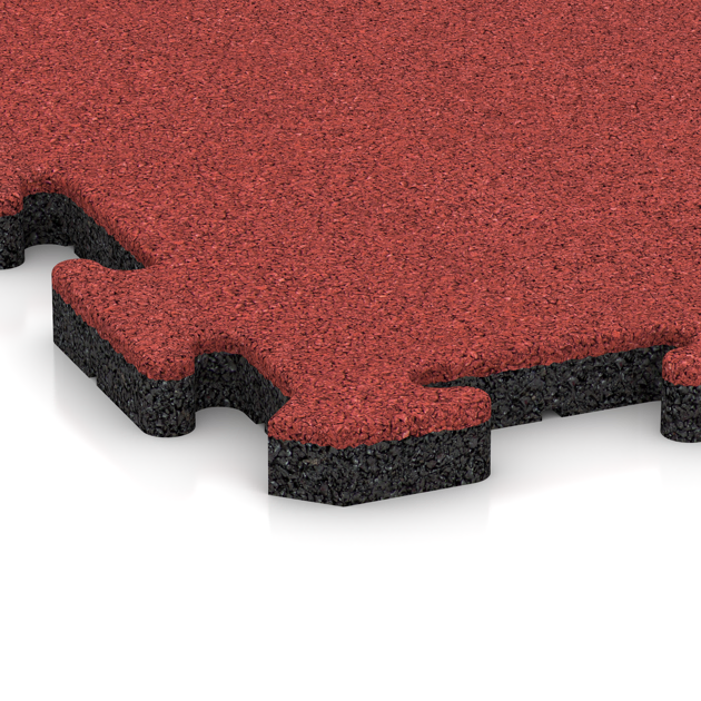 Detailaufnahme der Randausprägung von WARCO-Produkt 6025, Trappflisa, Format 1000 x 1000 x 30 mm, Farbe Rose.