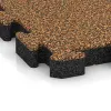 Detailaufnahme der Randausprägung von WARCO-Produkt 3015, Utomhus trallplatta, Format 500 x 500 x 50 mm, Farbe Terra Cotta.