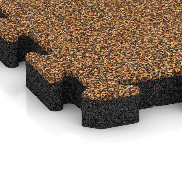 Detailaufnahme der Randausprägung von WARCO-Produkt 3015, Utomhus trallplatta, Format 500 x 500 x 50 mm, Farbe Terra Cotta.