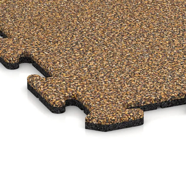 Detailaufnahme der Randausprägung von WARCO-Produkt 4790, Hörnplatta HD, Format 485 x 485 x 18 mm, Farbe Rattan Lounge.