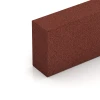 Detailaufnahme der Randausprägung von WARCO-Produkt 7029, Gummiblocksteg av gummigranulat, Format 100 x 30 x 15 cm, Farbe Tegelröd.