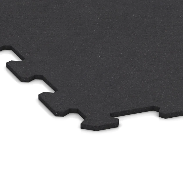 Detailaufnahme der Randausprägung von WARCO-Produkt 1064, Fitnessgolv Kompakt, Format 970 x 970 x 8 mm | 0,94 m, Farbe Matt Antracit.