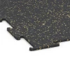Detailaufnahme der Randausprägung von WARCO-Produkt 6454, Fitnessgolv Kompakt, Format 100 × 100 × 0,8 cm, Farbe Lätt Gul Prickig.