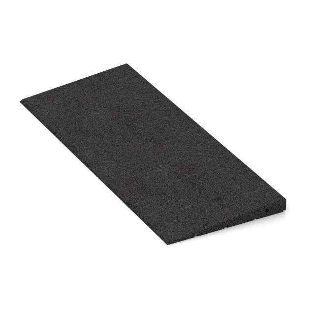 Detailaufnahme der Randausprägung von WARCO-Produkt 2388, Tröskelramp 75 cm, Format 75 x 30 cm | 8 < 35 mm, Farbe Antracit.