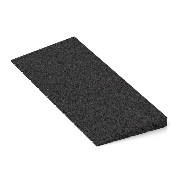 Detailaufnahme der Randausprägung von WARCO-Produkt 2468, Tröskelramp 75 cm, Format 75 x 30 cm | 8 < 45 mm, Farbe Antracit.