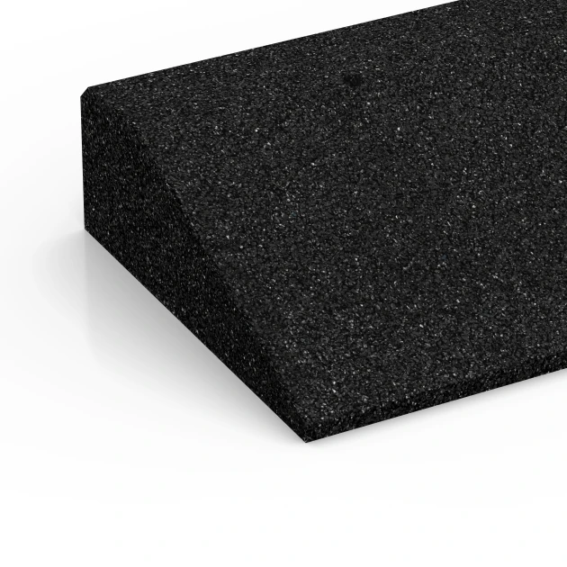 Detailaufnahme der Randausprägung von WARCO-Produkt 6602, Tröskelramp, Format 100 × 25 cm | 1 < 9 cm, Farbe Antracit.