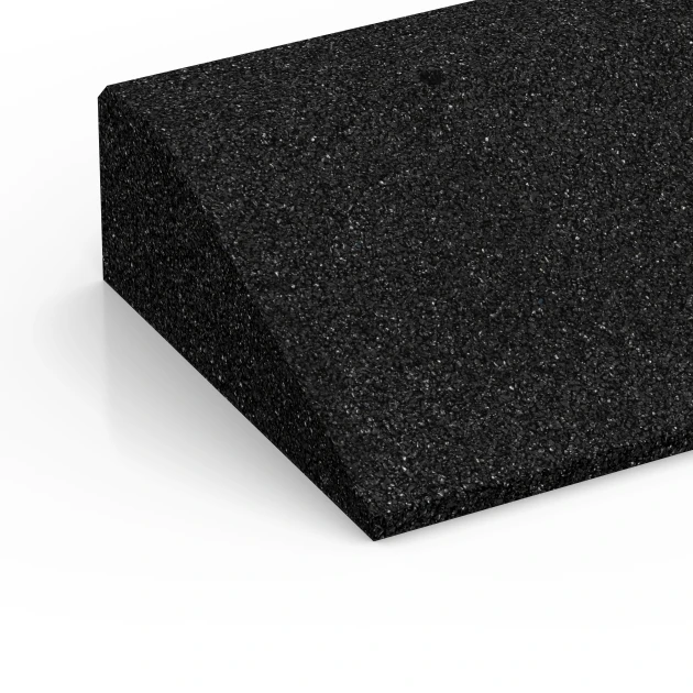 Detailaufnahme der Randausprägung von WARCO-Produkt 6603, Tröskelramp, Format 100 × 25 cm | 1 < 10 cm, Farbe Antracit.