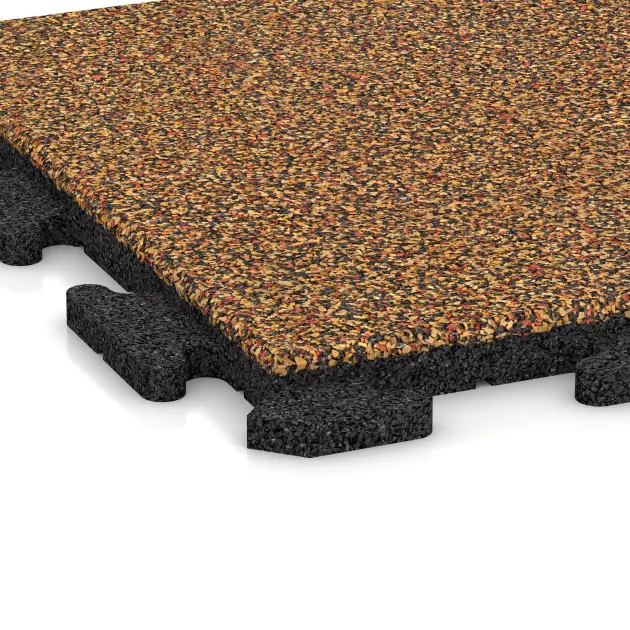 Detailaufnahme der Randausprägung von WARCO-Produkt 1210, Poolplatta Klassisk, Format 500 x 500 x 30 mm, Farbe Terra Cotta.