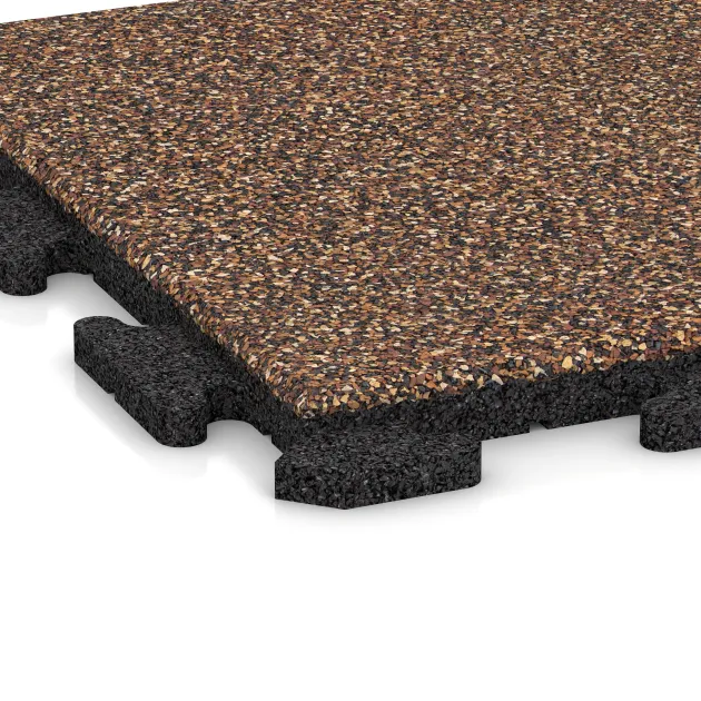 Detailaufnahme der Randausprägung von WARCO-Produkt 1211, Poolplatta Klassisk, Format 500 x 500 x 30 mm, Farbe Bast & Bark.