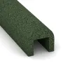 Detailaufnahme der Randausprägung von WARCO-Produkt 2588, Gummi för kantsten, Format 1000 x 100 x 100 - [60 x 50]mm, Farbe Gräsgrön.