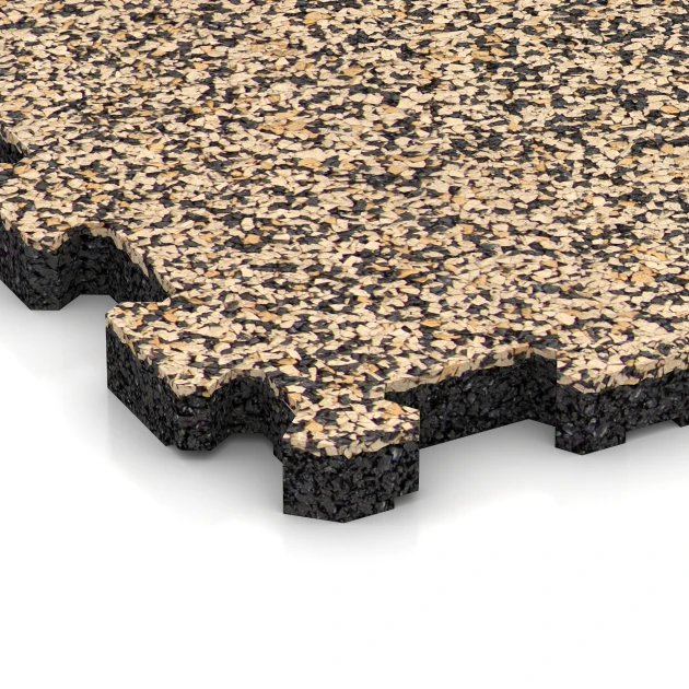 Detailaufnahme der Randausprägung von WARCO-Produkt 3735, Balkonggolv, Format 30,6 x 30,6 x 2 cm | 0,094 m², Farbe Travertin.