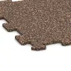 Detailaufnahme der Randausprägung von WARCO-Produkt 0887, Fitnessgolv Kompakt, Format 485 x 485 x 8 mm | 0,235 m², Farbe Bast & Bark.