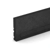 Detailaufnahme der Randausprägung von WARCO-Produkt 3784, Gummibordsten, Format 100 × 5 × 25 cm, Farbe Antracit.