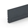 Detailaufnahme der Randausprägung von WARCO-Produkt 6213, Gummibordsten, Format 100 × 5 × 25 cm, Farbe Skiffergrå.