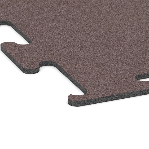 Detailaufnahme der Randausprägung von WARCO-Produkt 6145, Fitness Performance Elite Träningsgolv, Format 100 x 100 x 1 cm | 1,00 m², Farbe Mineralröd.