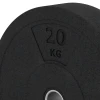 Detailaufnahme der Randausprägung von WARCO-Produkt 6089, Bumper Plate Slim, Format 20 kg | ø 45,4 x 8,61 cm, Farbe Antracit.