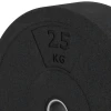 Detailaufnahme der Randausprägung von WARCO-Produkt 6090, Bumper Plate Slim, Format 25 kg | ø 45,4 x 11,38 cm, Farbe Antracit.