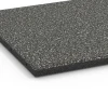Detailaufnahme der Randausprägung von WARCO-Produkt 6354, Terrassplatta Classic, Format 50 x 50 x 3 cm, Farbe Mörkgrå granit.