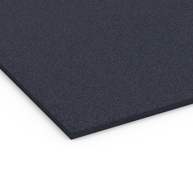 Detailaufnahme der Randausprägung von WARCO-Produkt 6176, Fitness Performance Elite Träningsgolv, Format 100 × 100 × 2 cm, Farbe Antracit.