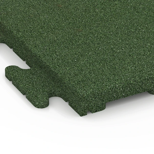 Detailaufnahme der Randausprägung von WARCO-Produkt 7054, Terrassplatta i gummi Linea, Format 50 x 50 x 3 cm | 0,25 m², Farbe Gräsgrön.