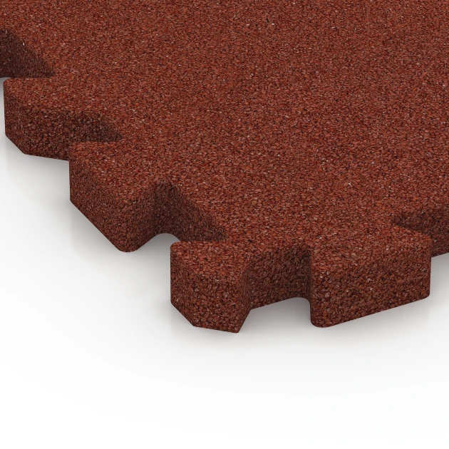 Detailaufnahme der Randausprägung von WARCO-Produkt 6994, Gymgolv, Format 50 x 50 x 4 cm | 0,25 m², Farbe Tegelröd.