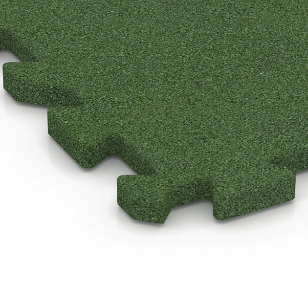 Detailaufnahme der Randausprägung von WARCO-Produkt 6614, Poolunderlag, Format 50 x 50 x 3 cm | 0,25 m², Farbe Gräsgrön.