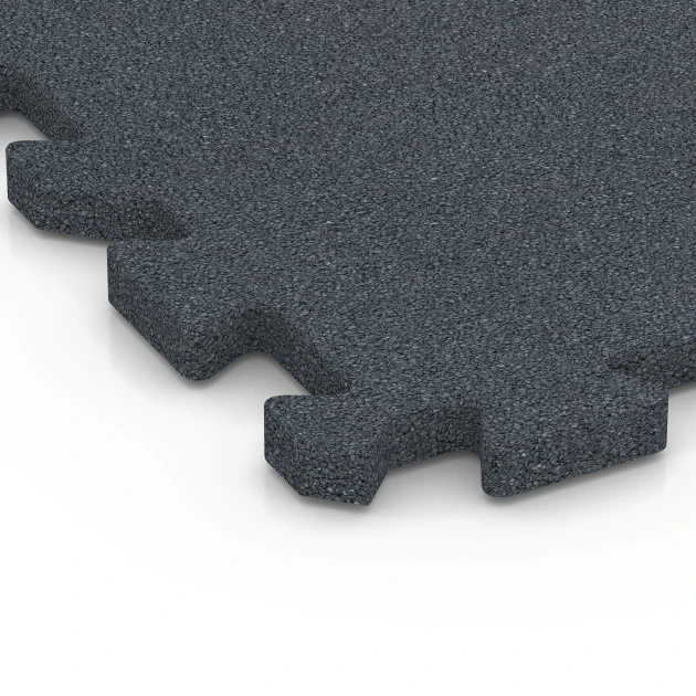 Detailaufnahme der Randausprägung von WARCO-Produkt 6396, Fallskyddsplatta – 100 cm, Format 50 x 50 x 3 cm | 0,25 m², Farbe Skiffergrå.