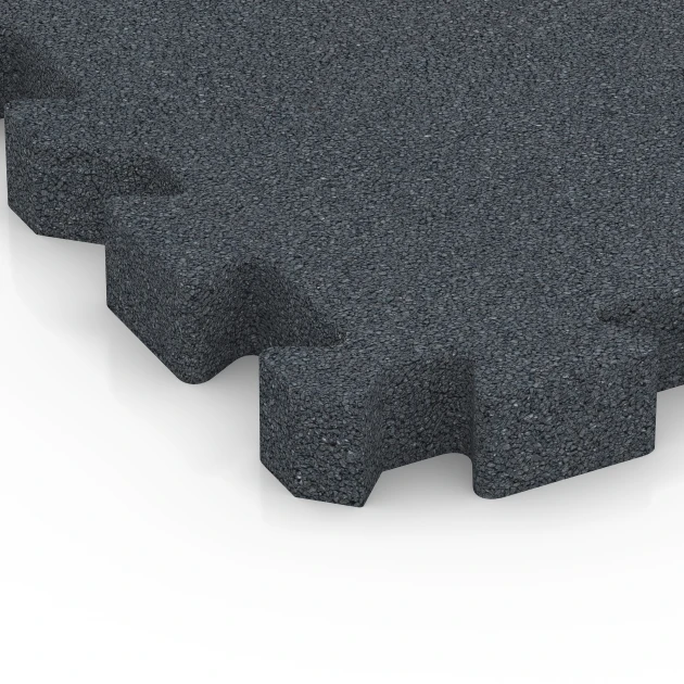 Detailaufnahme der Randausprägung von WARCO-Produkt 6404, Fallskyddsplatta – 190 cm, Format 50 x 50 x 5 cm | 0,25 m², Farbe Skiffergrå.