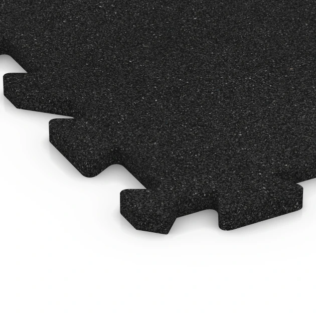 Detailaufnahme der Randausprägung von WARCO-Produkt 6312, Fallskyddsplatta med pusselkoppling, Format 50 x 50 x 2 cm | 0,25 m², Farbe Antracit.
