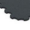 Detailaufnahme der Randausprägung von WARCO-Produkt 6323, Golvskyddsmatta för gym, Format 102,5 x 102,5 x 2,5 cm | 1,05 m², Farbe Antracit.