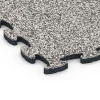 Detailaufnahme der Randausprägung von WARCO-Produkt 6824, Fitness Active gymgolv, Format 44,6 x 44,6 x 1,8 cm, Farbe Grå granit.