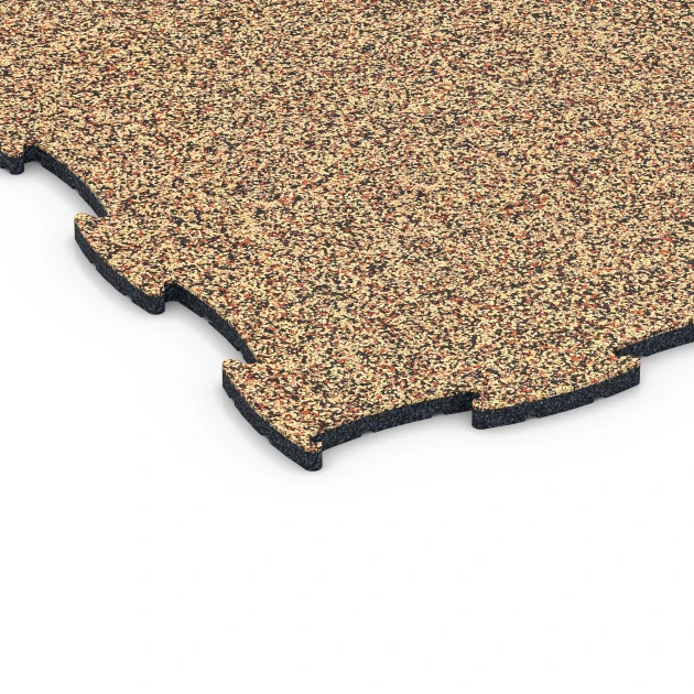 Detailaufnahme der Randausprägung von WARCO-Produkt 6808, Agilitygolv hundsport, Format 97,1 x 97,1 × 1,8 cm, Farbe Terrakotta.